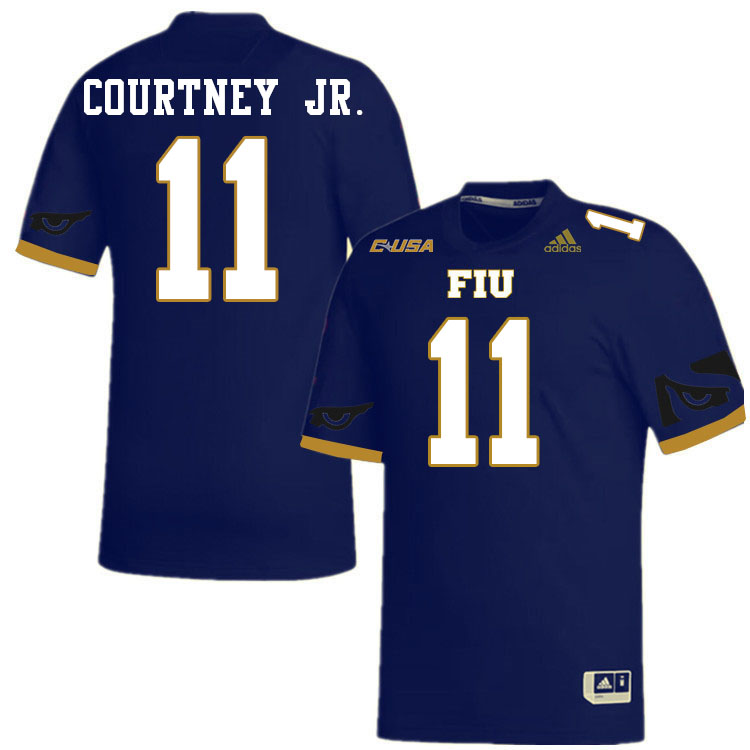 #11 Percy Courtney Jr. FIU Jersey, Florida International University Panthers Football Jersey-Navy #11 Percy Courtney Jr. FIU Jersey, Florida International University Panthers Football Jersey-Navy